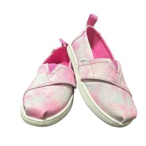 TOMS Toddler Girl Alpargata Pink Tie Dye Size 8 Shoes